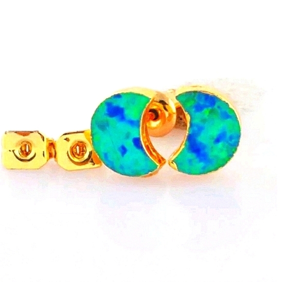 Dainty Moon Studs - Picture 1 of 5